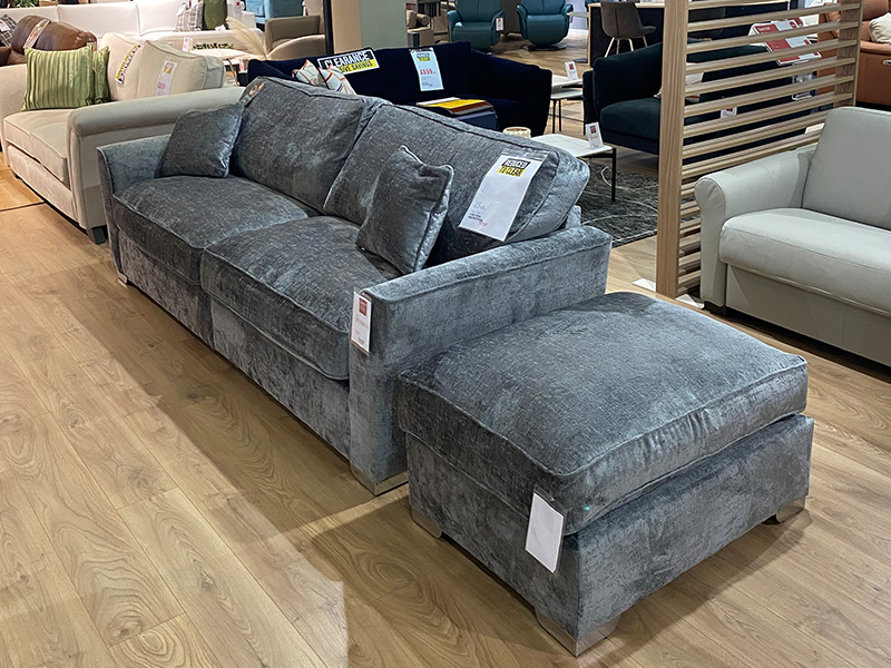 Allure 4 Seat Sofa with Footstool