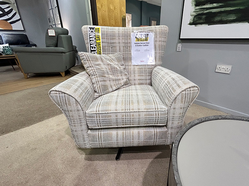 Hebden Swivel Chair and Scatter Cushion