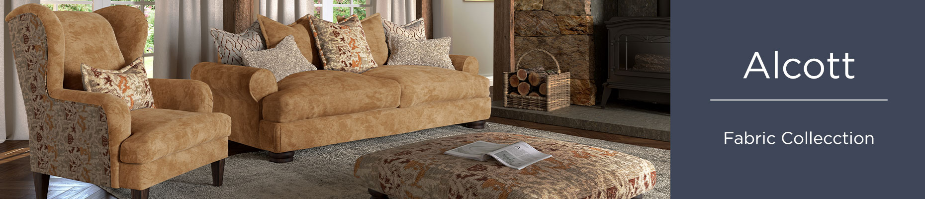 Alcott sofa collection at Forrest Furnishing