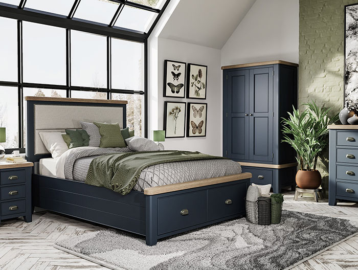 Ryedale Blue bedroom collection at Forrest Furnishing