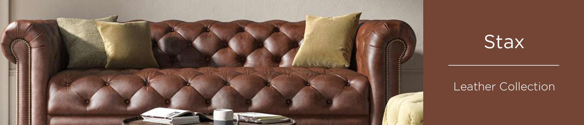 Stax Leather sofa collection at Forrest Furnishing