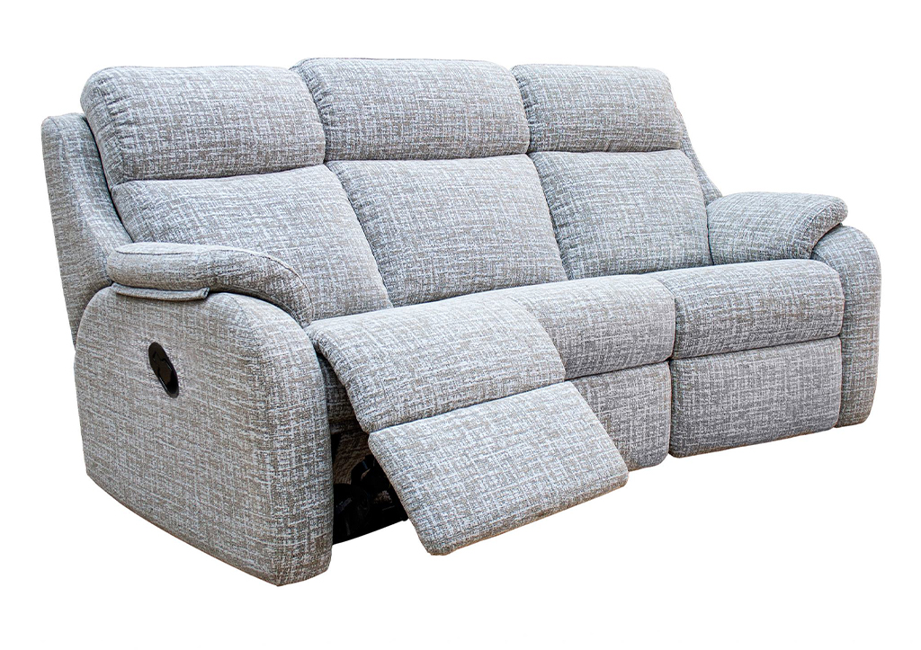 Kingsbury 3 Seat Curved Manual Sofa Fabric
