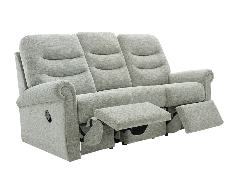 Holmes 3 Seat LHF Manual Recliner Sofa