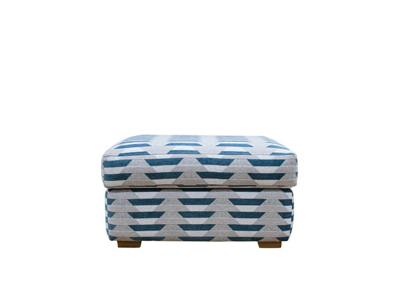 Seattle Footstool with Wood Feet